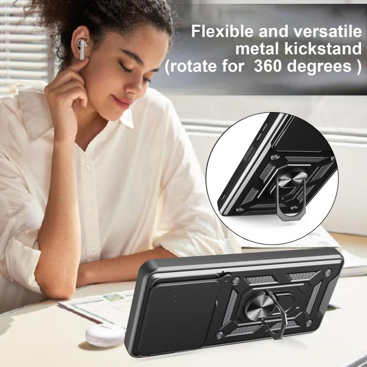 For Infinix Note 40X 5G Sliding Camera Cover Design TPU+PC Phone Case(Black) - free shipping - PMC TechLife - Order now!