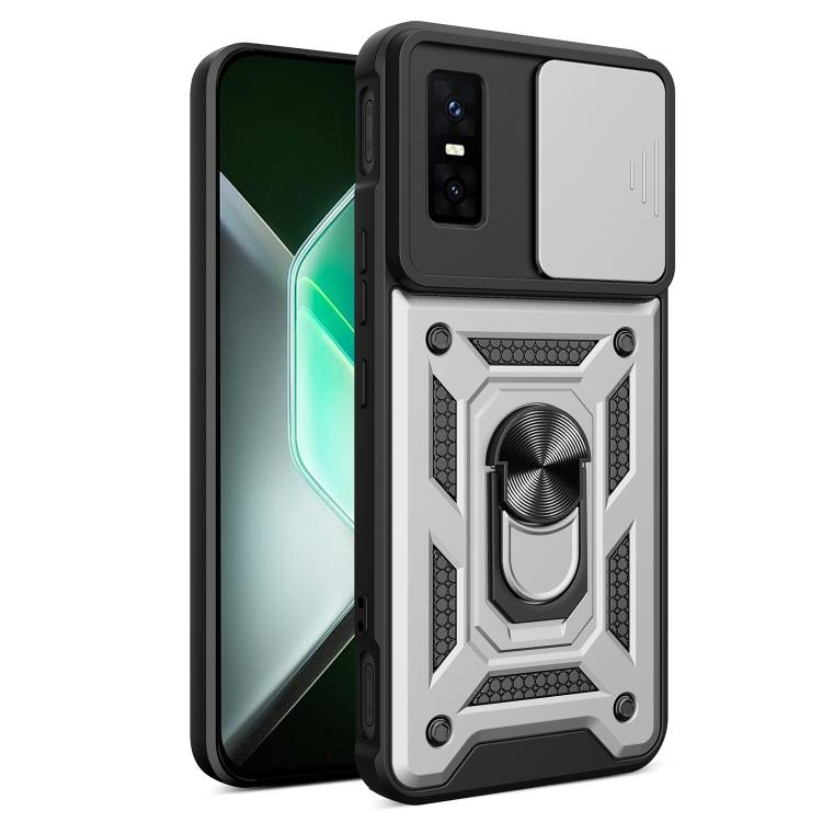 For Infinix GT 30 Pro Sliding Camera Cover Design TPU+PC Phone Case(Silver) - free shipping - PMC TechLife - Order now!