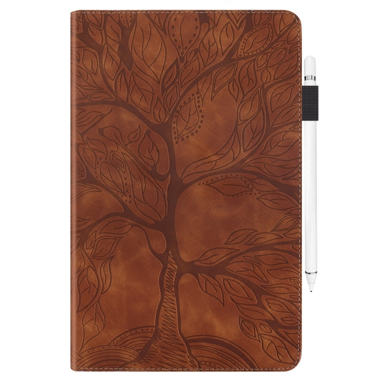 For Honor Pad 9 Tree Life Series Embossed Leather Tablet Case(Brown) - Honor by PMC TechLife | Online Shopping South Africa | PMC TechLife | Buy Now Pay Later Mobicred