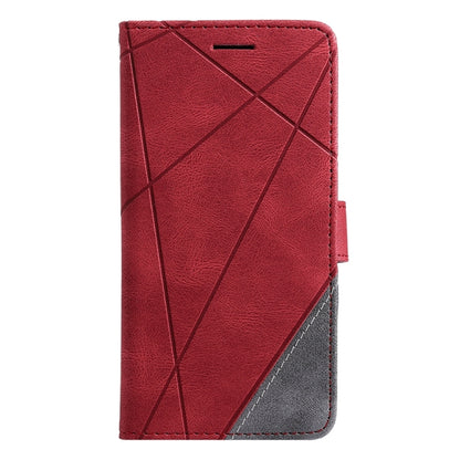 For iPhone 16 Plus Skin Feel Splicing Leather Phone Case(Red) - iPhone 16 Plus Cases by PMC Jewellery | Online Shopping South Africa | PMC Jewellery | Buy Now Pay Later Mobicred