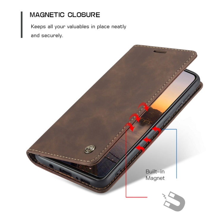 For Samsung Galaxy A21S CaseMe-013 Multifunctional Retro Frosted Horizontal Flip Leather Case with Card Slot & Holder & Wallet(Coffee) - Galaxy Phone Cases by CaseMe | Online Shopping South Africa | PMC Jewellery | Buy Now Pay Later Mobicred