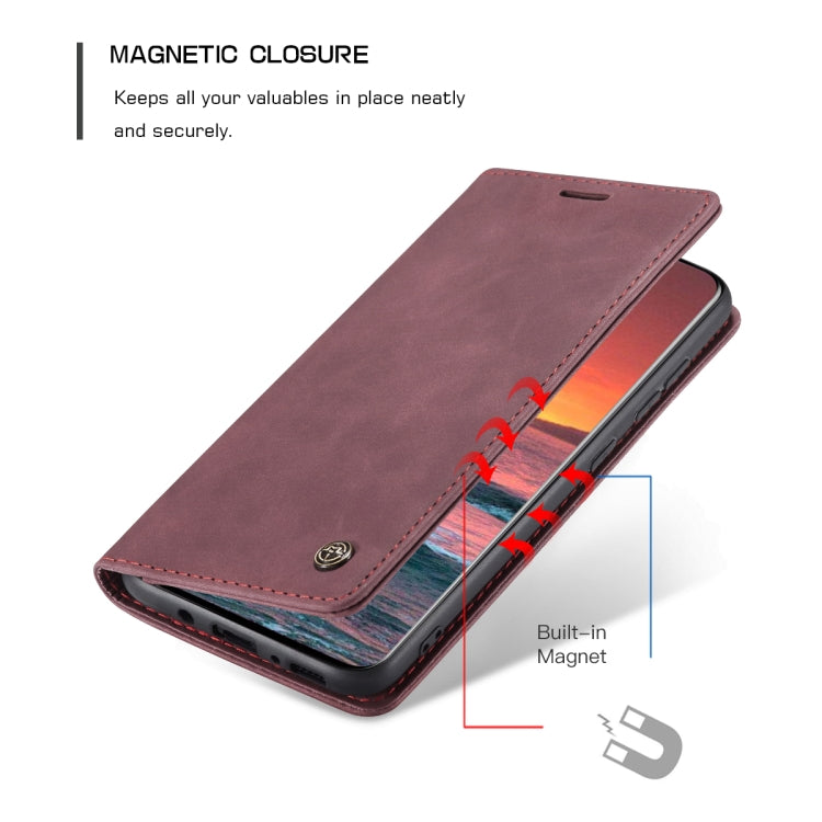 For Samsung Galaxy A21S CaseMe-013 Multifunctional Retro Frosted Horizontal Flip Leather Case with Card Slot & Holder & Wallet(Wine Red) - Galaxy Phone Cases by CaseMe | Online Shopping South Africa | PMC Jewellery | Buy Now Pay Later Mobicred