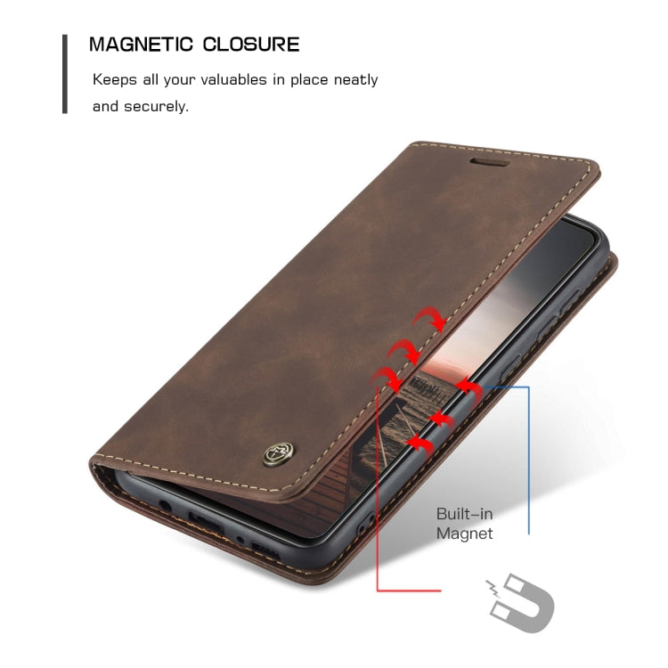 For Samsung Galaxy A31 CaseMe-013 Multifunctional Retro Frosted Horizontal Flip Leather Case with Card Slot & Holder & Wallet(Coffee) - Galaxy Phone Cases by CaseMe | Online Shopping South Africa | PMC Jewellery | Buy Now Pay Later Mobicred