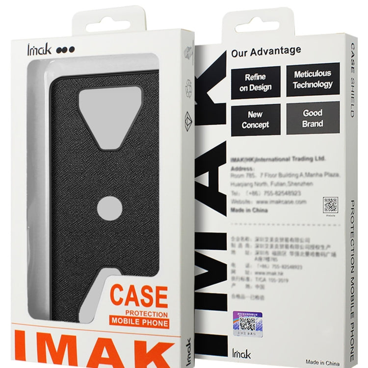 For iPhone 15 Pro Max IMAK LX-5 Series Shockproof PC + PU + TPU Protective Phone Case(Cross Texture) - iPhone 15 Pro Max Cases by imak | Online Shopping South Africa | PMC Jewellery | Buy Now Pay Later Mobicred