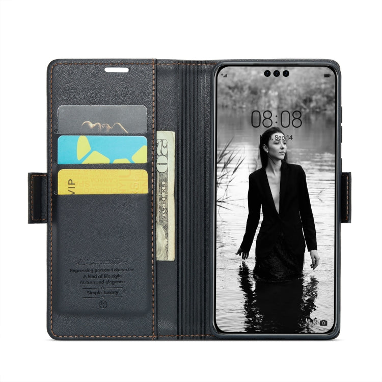 For Huawei Mate 60 Pro / 60 Pro+ CaseMe 023 Butterfly Buckle Litchi Texture RFID Anti-theft Leather Phone Case(Black) - Huawei Cases by CaseMe | Online Shopping South Africa | PMC Jewellery | Buy Now Pay Later Mobicred