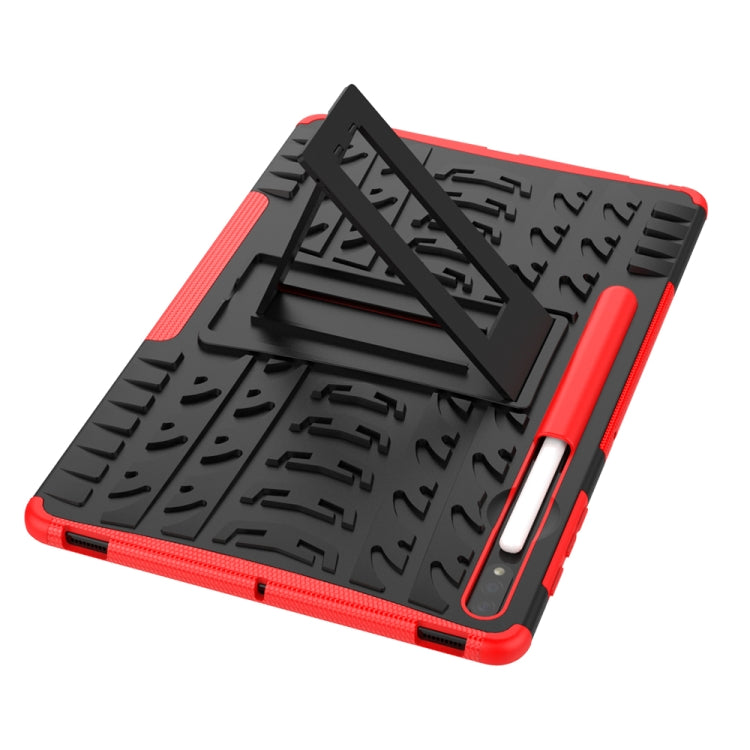 For Samsung Galaxy Tab S9+ Tire Texture TPU + PC Tablet Case(Red) - Galaxy Tab S9+ Cases by PMC Jewellery | Online Shopping South Africa | PMC Jewellery | Buy Now Pay Later Mobicred