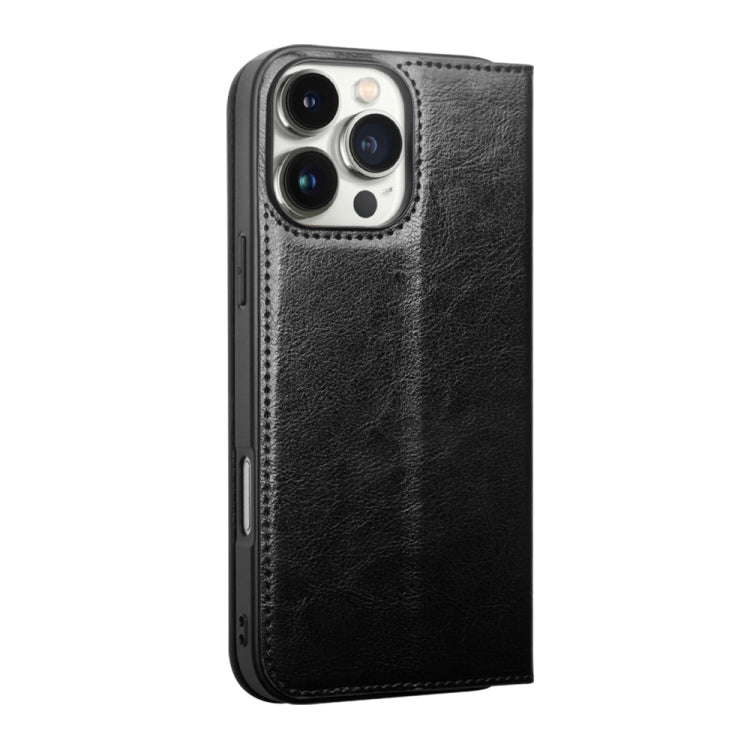 For iPhone 16 Pro Max QIALINO Classic Genuine Leather Phone Case(Black) - free shipping - PMC Jewellery - Order now!