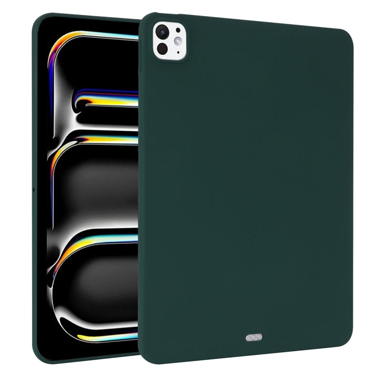 For iPad Pro 11 2024 Oil Spray Skin-friendly TPU Tablet Case(Deep Green) - iPad Pro 11 2024 Cases by PMC Jewellery | Online Shopping South Africa | PMC Jewellery | Buy Now Pay Later Mobicred