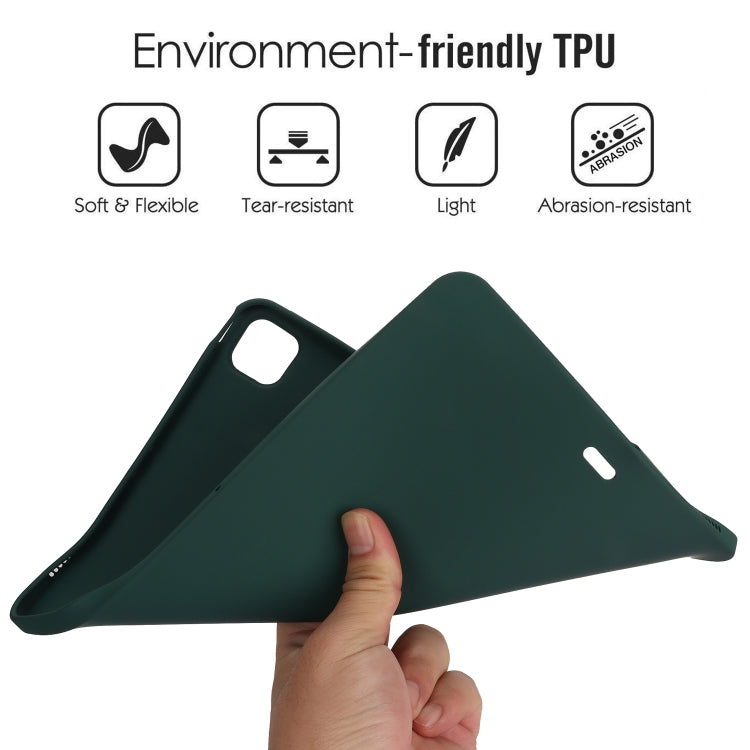 For iPad Pro 13 2024 Oil Spray Skin-friendly TPU Tablet Case(Deep Green) - iPad Pro 13 2024 Cases by PMC Jewellery | Online Shopping South Africa | PMC Jewellery | Buy Now Pay Later Mobicred