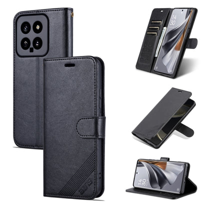 For Xiaomi 14 AZNS Sheepskin Texture Flip Leather Phone Case(Black) - 14 Cases by AZNS | Online Shopping South Africa | PMC Jewellery | Buy Now Pay Later Mobicred