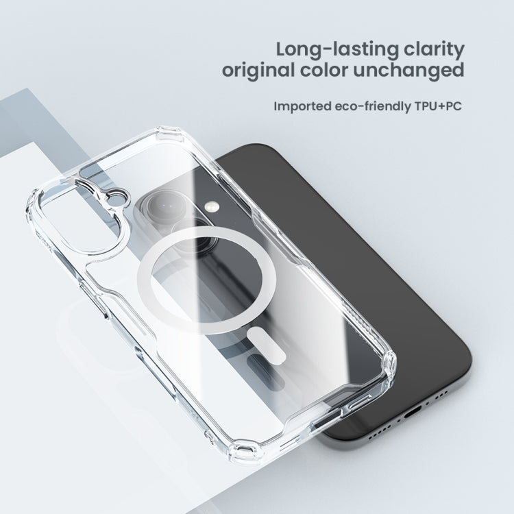 For iPhone 16 Plus NILLKIN Ultra Clear Magsafe PC + TPU Phone Case(Transparent) - iPhone 16 Plus Cases by NILLKIN | Online Shopping South Africa | PMC Jewellery | Buy Now Pay Later Mobicred