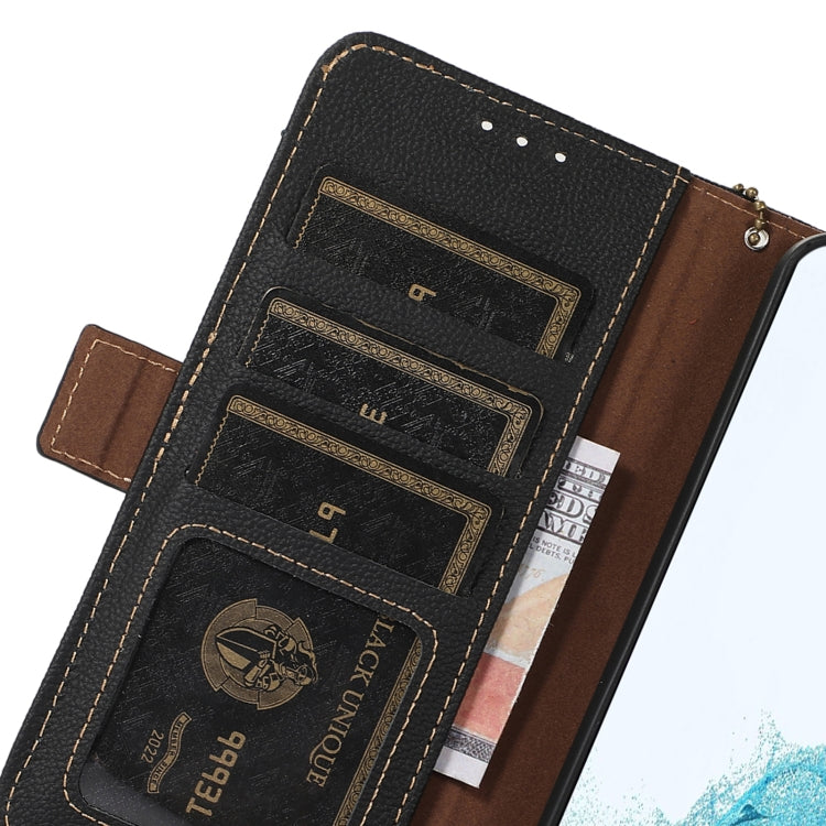 For Huawei Mate 60 Pro Side-Magnetic TJ Genuine Leather RFID Phone Case(Black) - Huawei Cases by PMC TechLife | Online Shopping South Africa | PMC TechLife | Buy Now Pay Later Mobicred