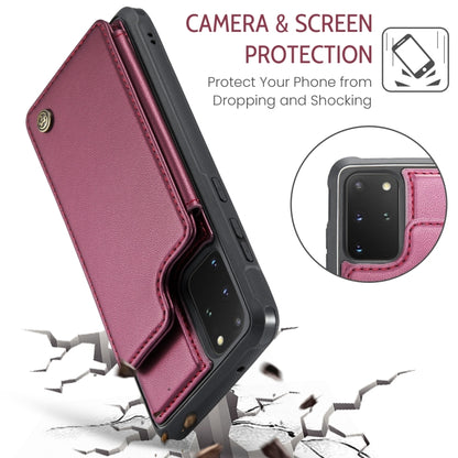 For Samsung Galaxy A14 CaseMe C22 Card Slots Holder RFID Anti-theft Phone Case(Wine Red) - Galaxy Phone Cases by CaseMe | Online Shopping South Africa | PMC Jewellery | Buy Now Pay Later Mobicred