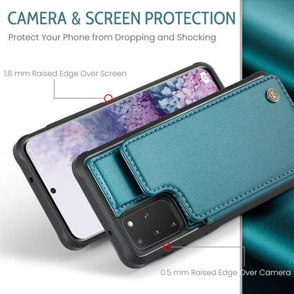 For Samsung Galaxy S20+ CaseMe C22 Card Slots Holder RFID Anti-theft Phone Case(Blue Green) - Galaxy Phone Cases by CaseMe | Online Shopping South Africa | PMC Jewellery | Buy Now Pay Later Mobicred