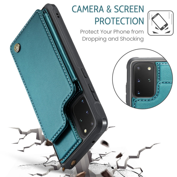 For Samsung Galaxy S20+ CaseMe C22 Card Slots Holder RFID Anti-theft Phone Case(Blue Green) - Galaxy Phone Cases by CaseMe | Online Shopping South Africa | PMC Jewellery | Buy Now Pay Later Mobicred