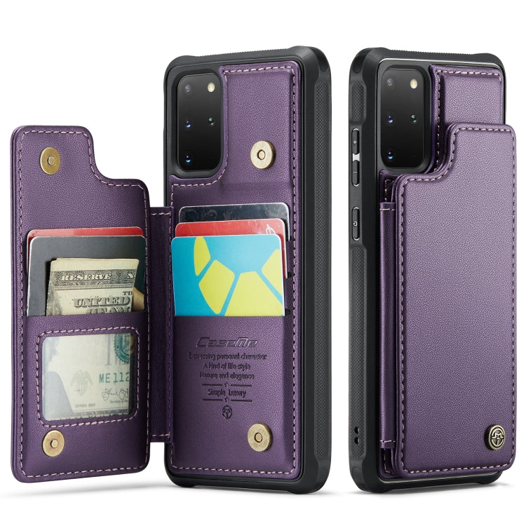 For Samsung Galaxy S20+ CaseMe C22 Card Slots Holder RFID Anti-theft Phone Case(Purple) - Galaxy Phone Cases by CaseMe | Online Shopping South Africa | PMC Jewellery | Buy Now Pay Later Mobicred