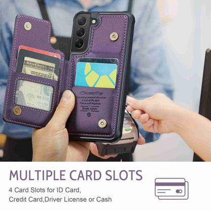 For Samsung Galaxy S22 5G CaseMe C22 Card Slots Holder RFID Anti-theft Phone Case(Purple) - Galaxy S22 5G Cases by CaseMe | Online Shopping South Africa | PMC Jewellery | Buy Now Pay Later Mobicred