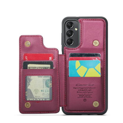 For Samsung Galaxy A24 4G CaseMe C22 Card Slots Holder RFID Anti-theft Phone Case(Wine Red) - Galaxy Phone Cases by CaseMe | Online Shopping South Africa | PMC Jewellery | Buy Now Pay Later Mobicred