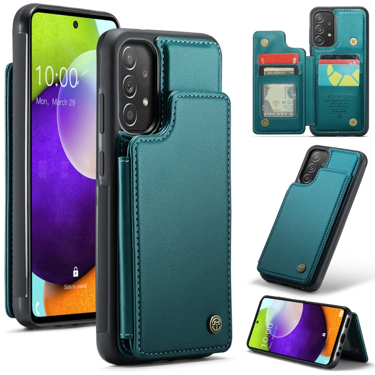 For Samsung Galaxy A52 4G/5G/A52s 5G CaseMe C22 Card Slots Holder RFID Anti-theft Phone Case(Blue Green) - Galaxy Phone Cases by CaseMe | Online Shopping South Africa | PMC Jewellery | Buy Now Pay Later Mobicred