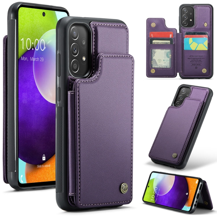 For Samsung Galaxy A52 4G/5G/A52s 5G CaseMe C22 Card Slots Holder RFID Anti-theft Phone Case(Purple) - Galaxy Phone Cases by CaseMe | Online Shopping South Africa | PMC Jewellery | Buy Now Pay Later Mobicred