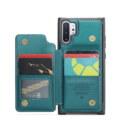 For Samsung Galaxy Note10+ 5G CaseMe C22 Card Slots Holder RFID Anti-theft Phone Case(Blue Green) - Galaxy Phone Cases by CaseMe | Online Shopping South Africa | PMC Jewellery | Buy Now Pay Later Mobicred