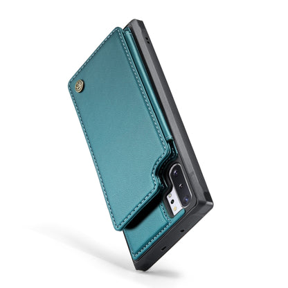 For Samsung Galaxy Note10+ 5G CaseMe C22 Card Slots Holder RFID Anti-theft Phone Case(Blue Green) - Galaxy Phone Cases by CaseMe | Online Shopping South Africa | PMC Jewellery | Buy Now Pay Later Mobicred