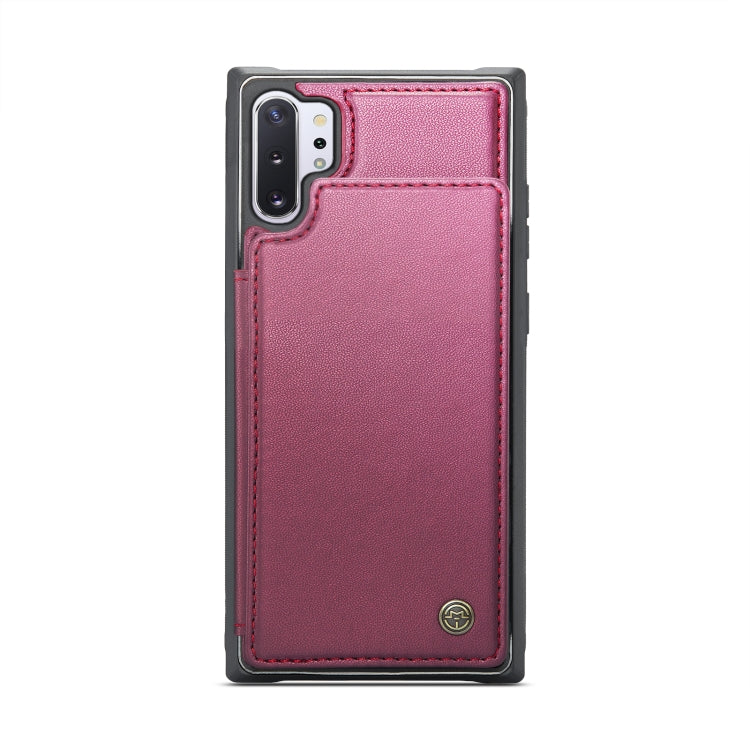 For Samsung Galaxy Note10+ 5G CaseMe C22 Card Slots Holder RFID Anti-theft Phone Case(Wine Red) - Galaxy Phone Cases by CaseMe | Online Shopping South Africa | PMC Jewellery | Buy Now Pay Later Mobicred