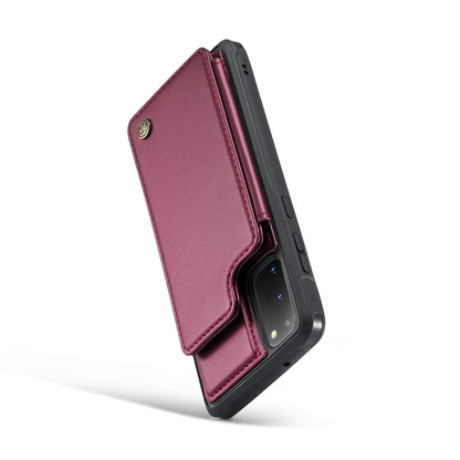 For Samsung Galaxy S20 CaseMe C22 Card Slots Holder RFID Anti-theft Phone Case(Wine Red) - Galaxy Phone Cases by CaseMe | Online Shopping South Africa | PMC Jewellery | Buy Now Pay Later Mobicred