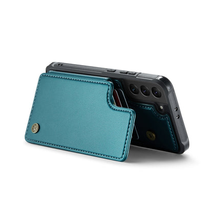 For Samsung Galaxy S21 5G CaseMe C22 Card Slots Holder RFID Anti-theft Phone Case(Blue Green) - Galaxy S21 5G Cases by CaseMe | Online Shopping South Africa | PMC Jewellery | Buy Now Pay Later Mobicred