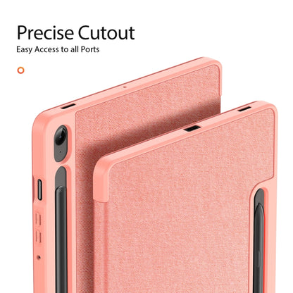 For Samsung Galaxy Tab S9 FE DUX DUCIS Domo Series Magnetic Flip Leather Tablet Case(Pink) - Galaxy Tab S9 FE by DUX DUCIS | Online Shopping South Africa | PMC Jewellery | Buy Now Pay Later Mobicred