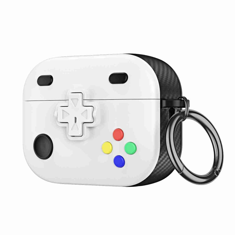 For AirPods Pro 2 Game Console Shape Wireless Earphones Protective Case(White) - For AirPods Pro 2 by PMC Jewellery | Online Shopping South Africa | PMC Jewellery | Buy Now Pay Later Mobicred