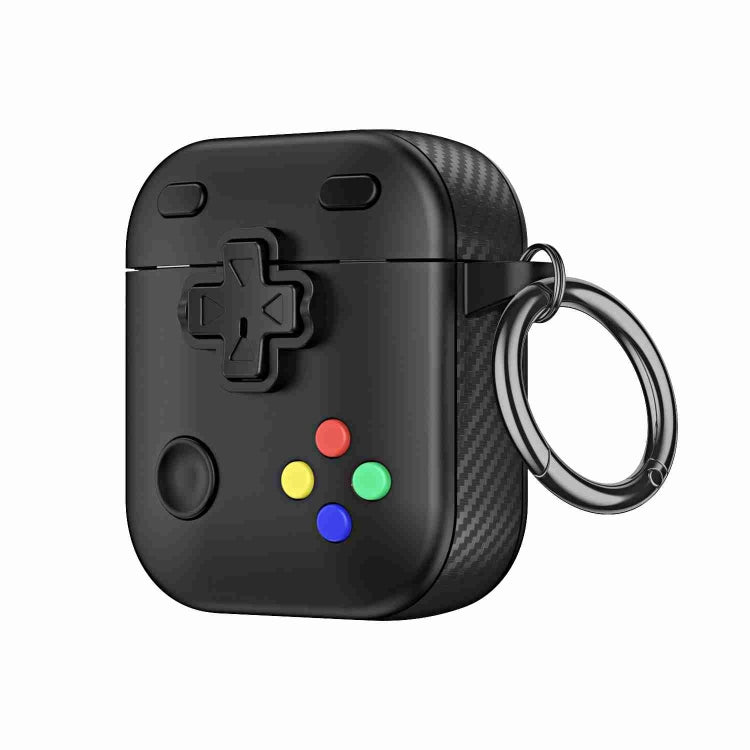 For AirPods 2 / 1 Game Console Shape Wireless Earphones Protective Case(Black) - For AirPods 1/2 by PMC Jewellery | Online Shopping South Africa | PMC Jewellery | Buy Now Pay Later Mobicred
