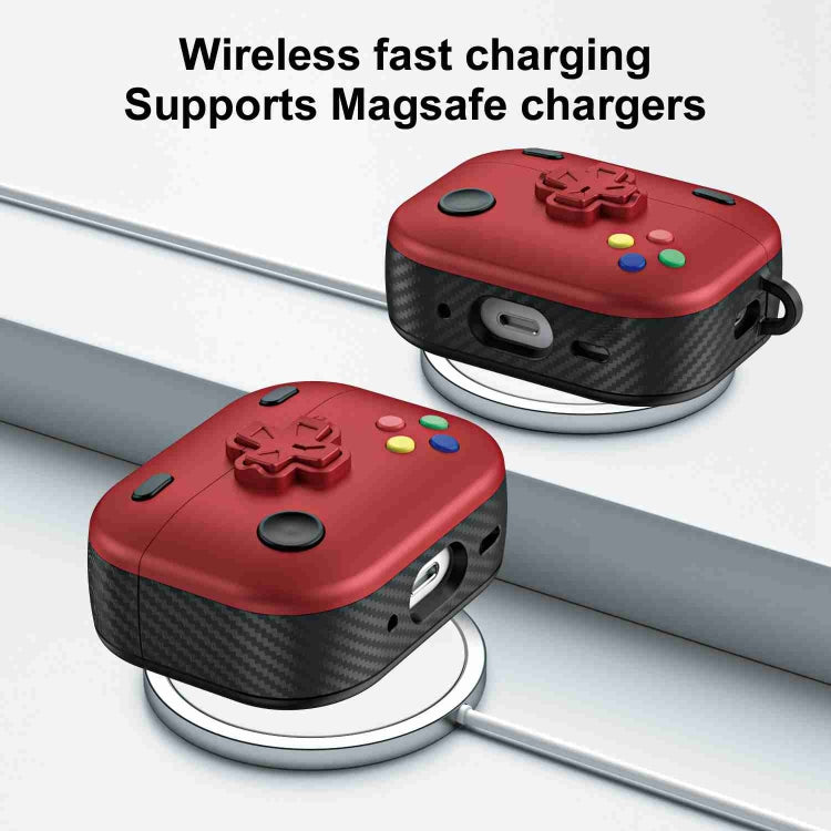 For AirPods Pro 2 Game Console Shape Wireless Earphones Protective Case(Red) - For AirPods Pro 2 by PMC Jewellery | Online Shopping South Africa | PMC Jewellery | Buy Now Pay Later Mobicred