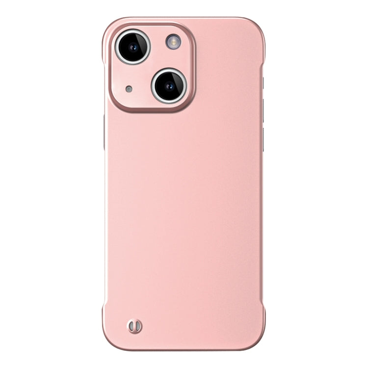 For iPhone 15 Frameless Metallic Paint Hybrid PC Phone Case(Rose Gold) - iPhone 15 Cases by PMC Jewellery | Online Shopping South Africa | PMC Jewellery | Buy Now Pay Later Mobicred