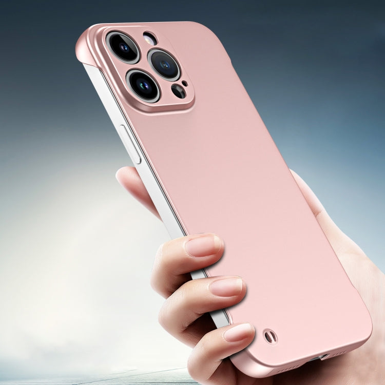 For iPhone 11 Pro Frameless Metallic Paint Hybrid PC Phone Case(Rose Gold) - iPhone 11 Pro Cases by PMC Jewellery | Online Shopping South Africa | PMC Jewellery | Buy Now Pay Later Mobicred