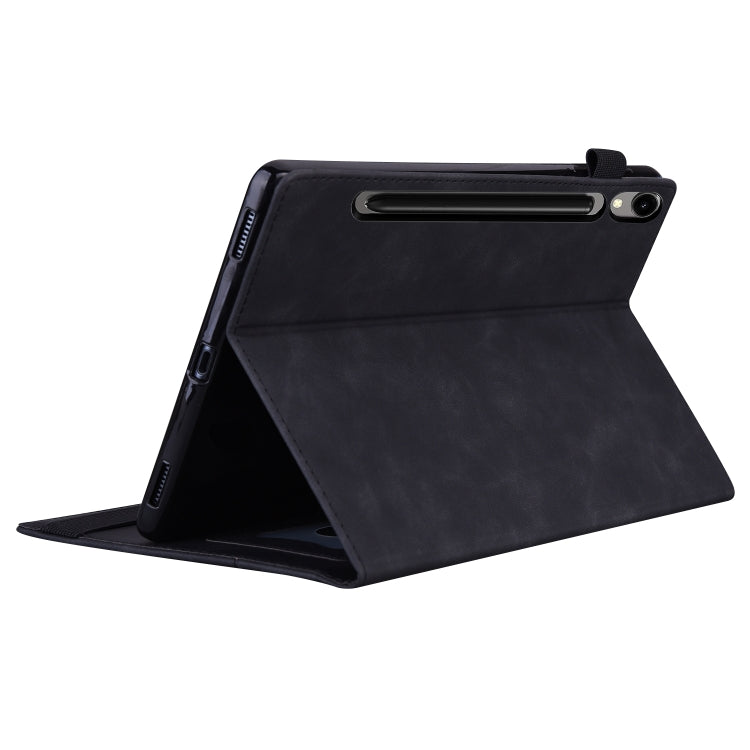 For Samsung Galaxy Tab S9 FE+ Splicing Shockproof Leather Tablet Case(Black) - Galaxy Tab S9 FE+ by PMC Jewellery | Online Shopping South Africa | PMC Jewellery | Buy Now Pay Later Mobicred