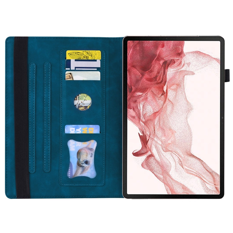 For Samsung Galaxy Tab S9 FE+ Splicing Shockproof Leather Tablet Case(Blue) - free shipping - PMC Jewellery - Order now!