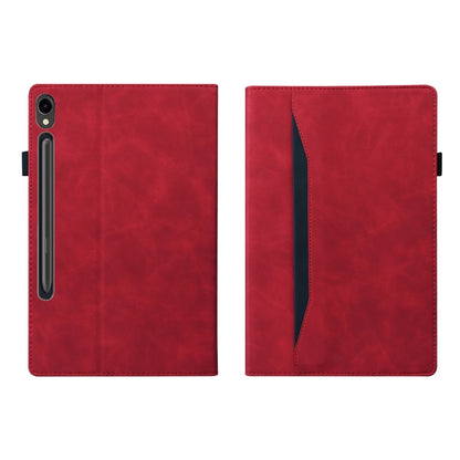 For Samsung Galaxy Tab S9 Ultra /S8 Ultra Splicing Shockproof Leather Tablet Case(Red) - Galaxy Tab S9 Ultra Cases by PMC Jewellery | Online Shopping South Africa | PMC Jewellery | Buy Now Pay Later Mobicred