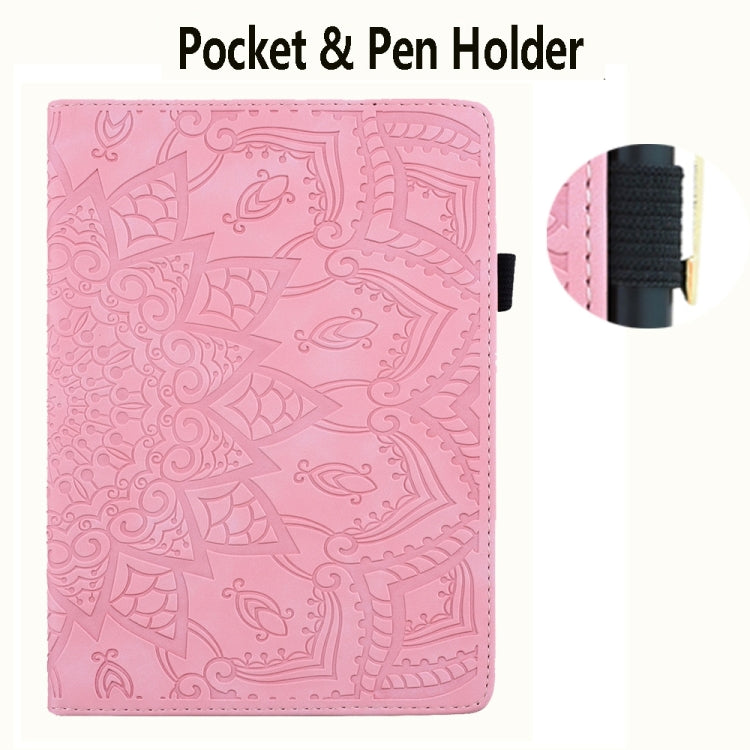 For Samsung Galaxy Tab S9 Ultra Calf Texture Embossed Leather Tablet Case(Pink) - Galaxy Tab S9 Ultra Cases by PMC Jewellery | Online Shopping South Africa | PMC Jewellery | Buy Now Pay Later Mobicred