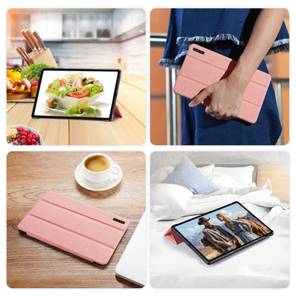 For Realme Pad 2 11.5 DUX DUCIS Domo Series Magnetic Flip Leather Tablet Case(Pink) - Realme by DUX DUCIS | Online Shopping South Africa | PMC Jewellery | Buy Now Pay Later Mobicred