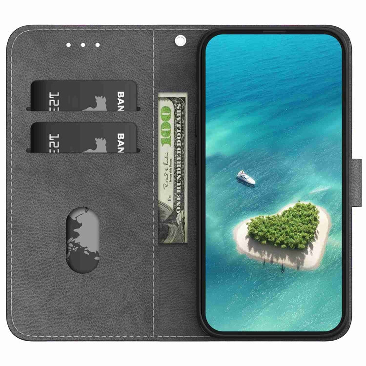 For Honor 50 Lite Crystal Texture Colored Drawing Leather Phone Case(Purple Peony) - Honor Cases by PMC TechLife | Online Shopping South Africa | PMC TechLife | Buy Now Pay Later Mobicred