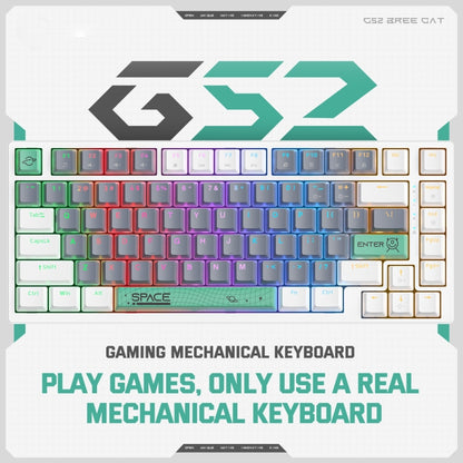 ONIKUMA G52 82 Keys RGB Lighting Wired Mechanical Keyboard, Type:Blue Switch(White) - Wired Keyboard by ONIKUMA | Online Shopping South Africa | PMC Jewellery | Buy Now Pay Later Mobicred