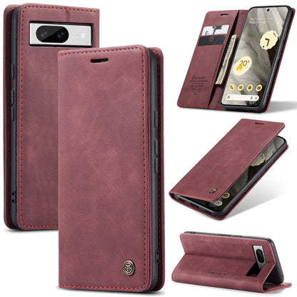 For Google Pixel 8 CaseMe 013 Multifunctional Horizontal Flip Leather Phone Case(Wine Red) - Google Cases by CaseMe | Online Shopping South Africa | PMC Jewellery | Buy Now Pay Later Mobicred