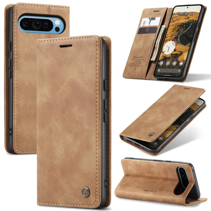 For Google Pixel 9 Pro XL CaseMe 013 Multifunctional Horizontal Flip Leather Phone Case(Brown) - Google Cases by CaseMe | Online Shopping South Africa | PMC Jewellery | Buy Now Pay Later Mobicred