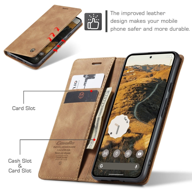 For Google Pixel 9 Pro XL CaseMe 013 Multifunctional Horizontal Flip Leather Phone Case(Brown) - Google Cases by CaseMe | Online Shopping South Africa | PMC Jewellery | Buy Now Pay Later Mobicred