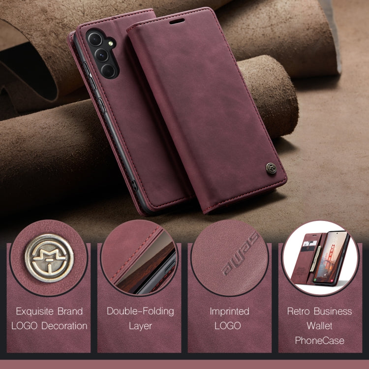 For Samsung Galaxy S23 FE 5G CaseMe 013 Multifunctional Horizontal Flip Leather Phone Case(Wine Red) - Galaxy S23 FE 5G Cases by CaseMe | Online Shopping South Africa | PMC Jewellery | Buy Now Pay Later Mobicred