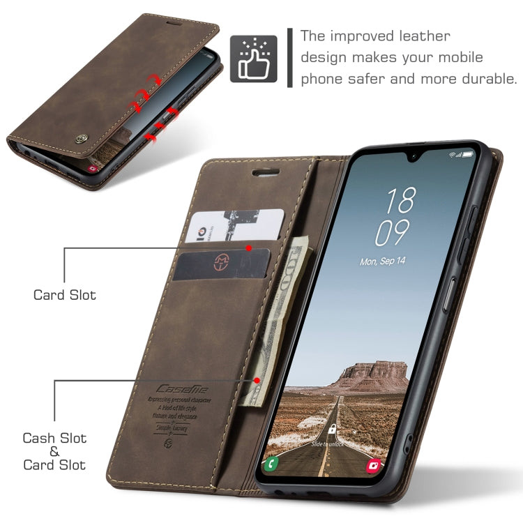 For Samsung Galaxy A05s CaseMe 013 Multifunctional Horizontal Flip Leather Phone Case(Coffee) - Galaxy Phone Cases by CaseMe | Online Shopping South Africa | PMC Jewellery | Buy Now Pay Later Mobicred