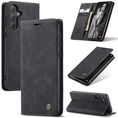 For Samsung Galaxy A55 5G CaseMe 013 Multifunctional Horizontal Flip Leather Phone Case(Black) - Galaxy Phone Cases by CaseMe | Online Shopping South Africa | PMC Jewellery | Buy Now Pay Later Mobicred