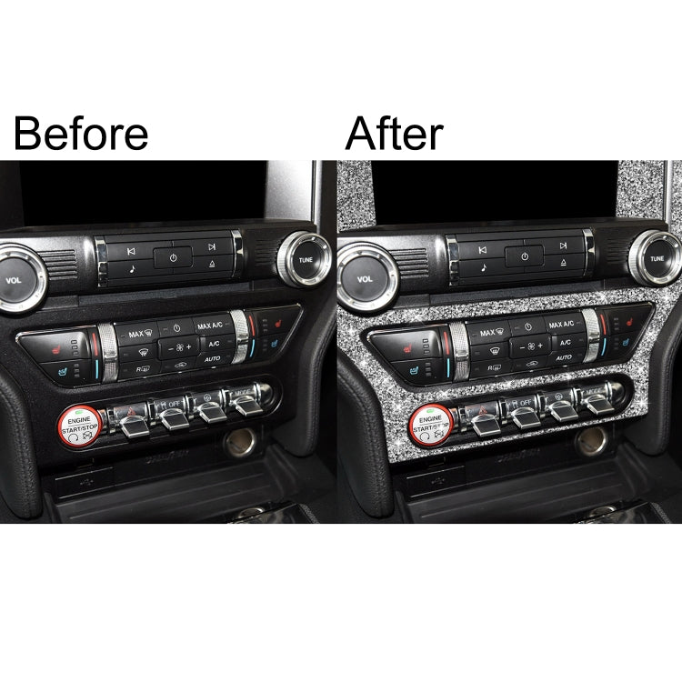 For Ford Mustang 2015-2020 Car Central Control Panel Diamond Decoration Sticker, Left and Right Drive - Car Interior Mouldings by PMC Jewellery | Online Shopping South Africa | PMC Jewellery | Buy Now Pay Later Mobicred