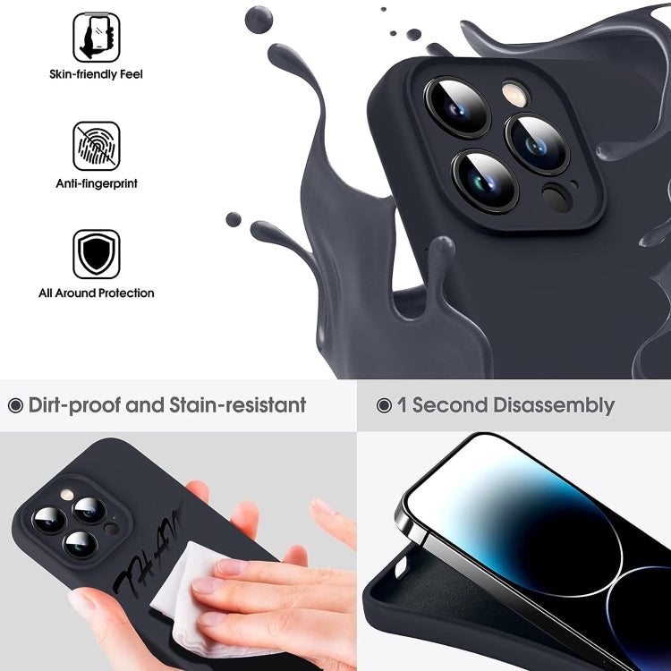 For iPhone 16 Plus Microfiber Liquid Silicone Shockproof Phone Case(Black) - iPhone 16 Plus Cases by PMC Jewellery | Online Shopping South Africa | PMC Jewellery | Buy Now Pay Later Mobicred